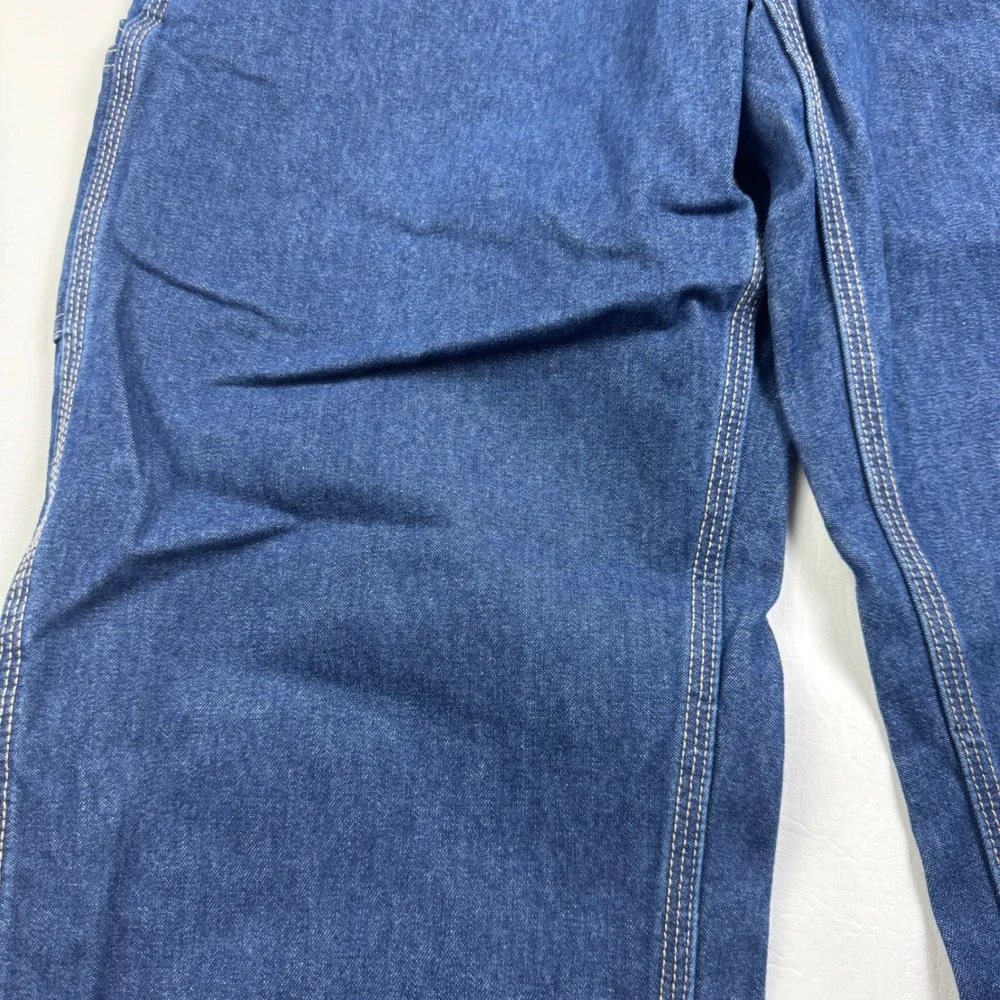 Carhartt FRB13-DNM Mens Flame Resistant Denim Carpenter Jeans Blue 34x30 CAT 2